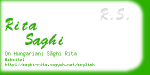 rita saghi business card